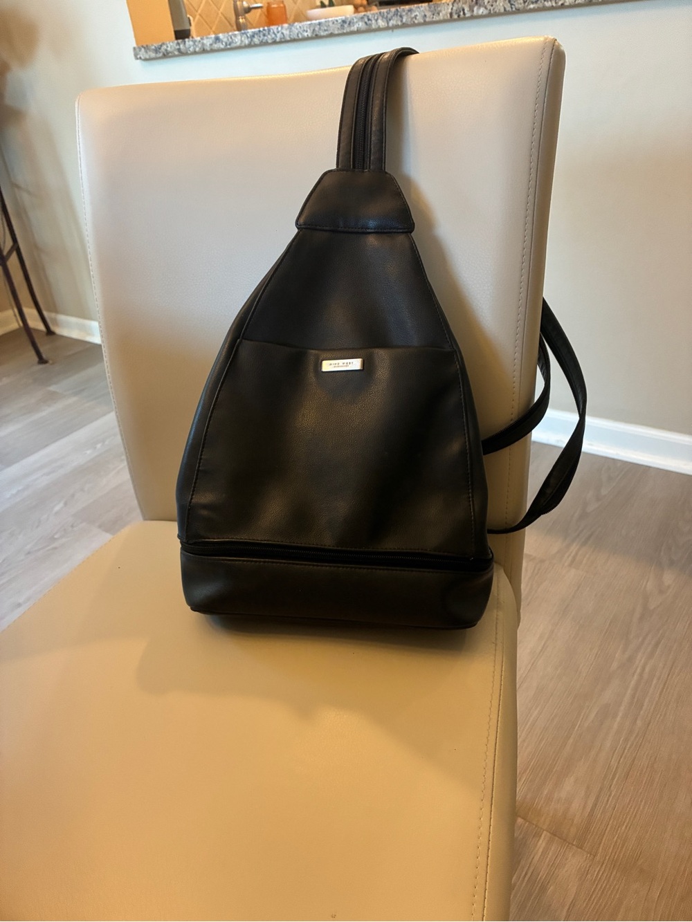 Nine West Vintage Black Sling Back Backpack